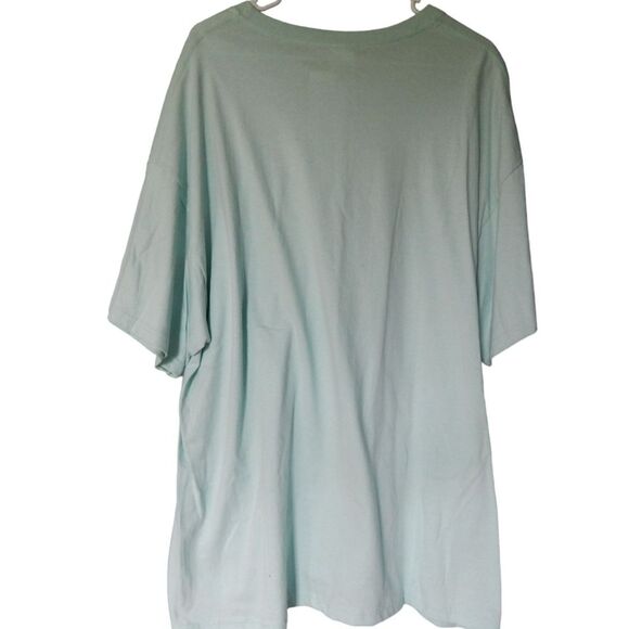 America 2007 fireworks flag inspired women's plus size 2XL eggshell blue t-shirt - Picture 6 of 7